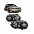 Μπροστινά Φανάρια Set Για Vw Golf IV (4) 97-03 R32 Look Projectors Μαύρα H7/H7/H3 Depo - Headlights - Xenon - Bulbs